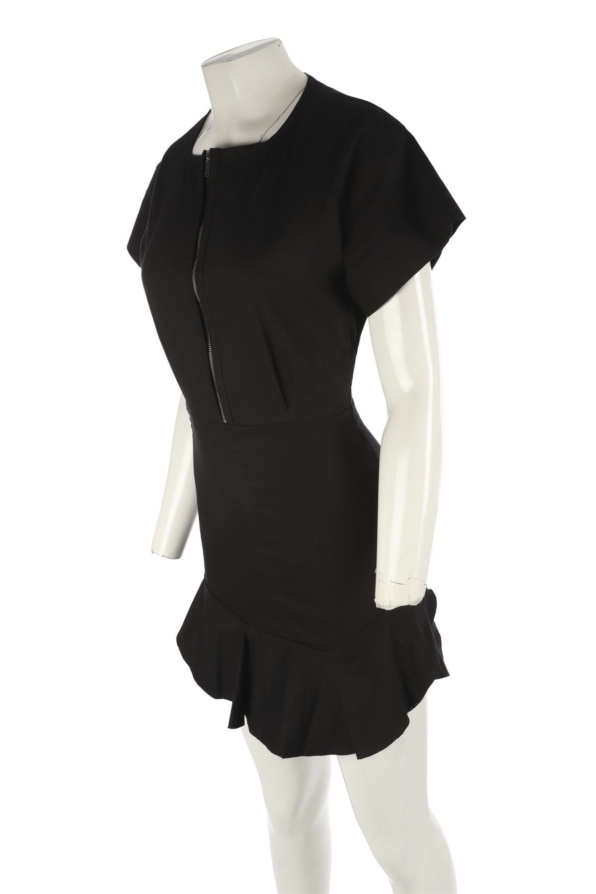 ISABEL MARANT ÉTOILE BLACK COTTON MINI DRESS FR 36 UK 8