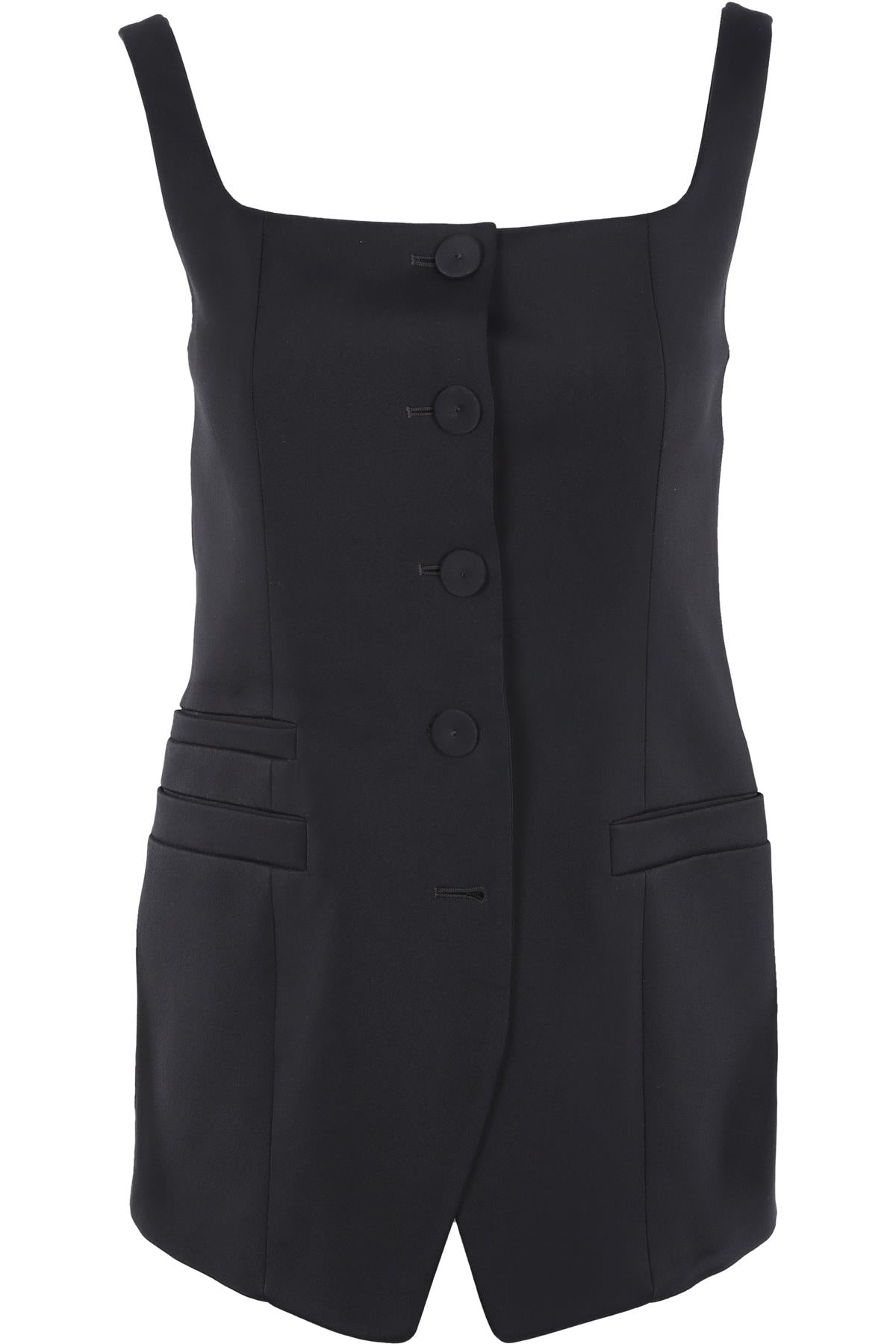 ANOTHER TOMORROW BLACK WOVEN WAISTCOAT IT 40 UK 8