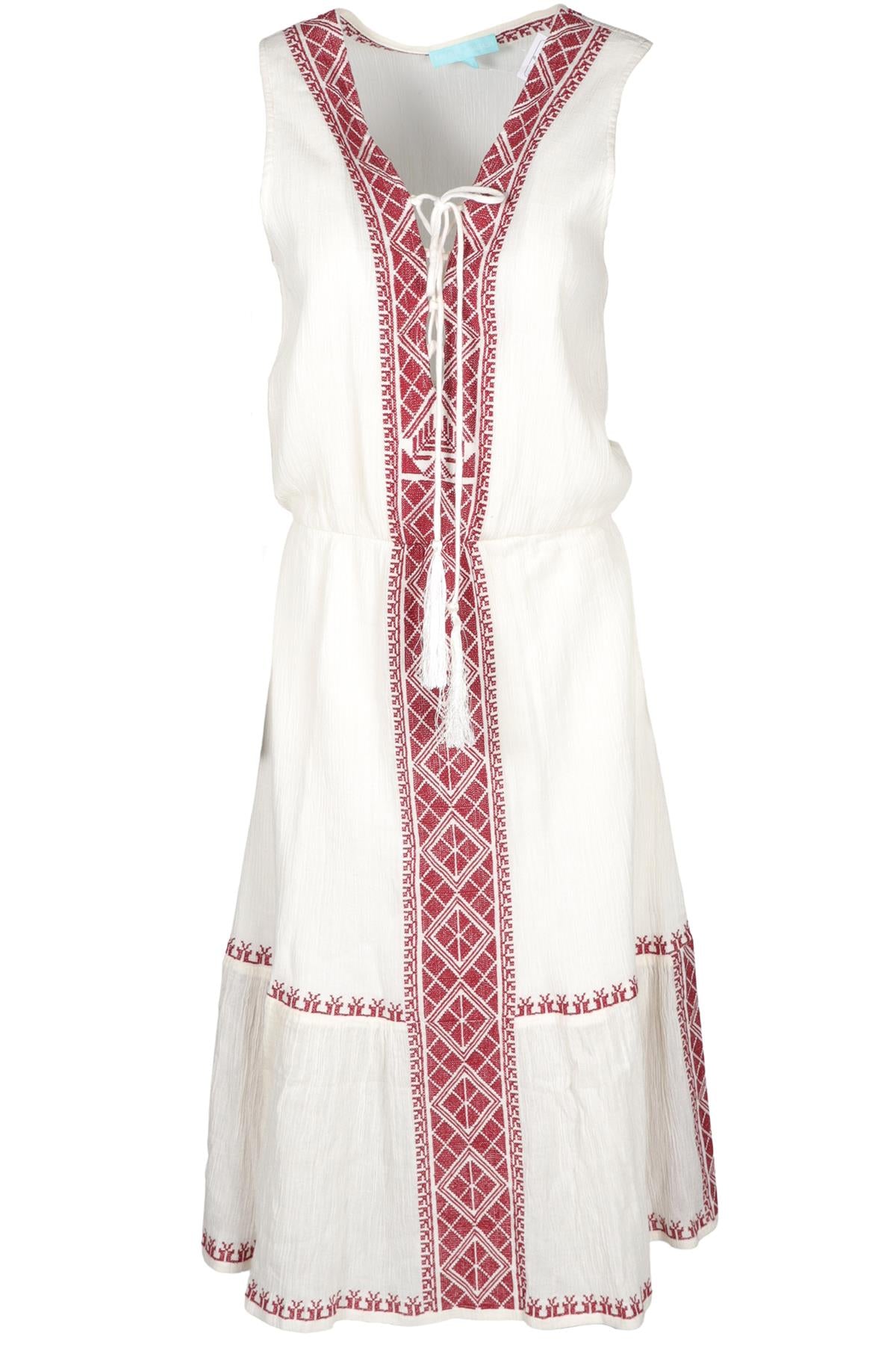 MELISSA ODABASH IVORY COTTON MAXI DRESS SMALL