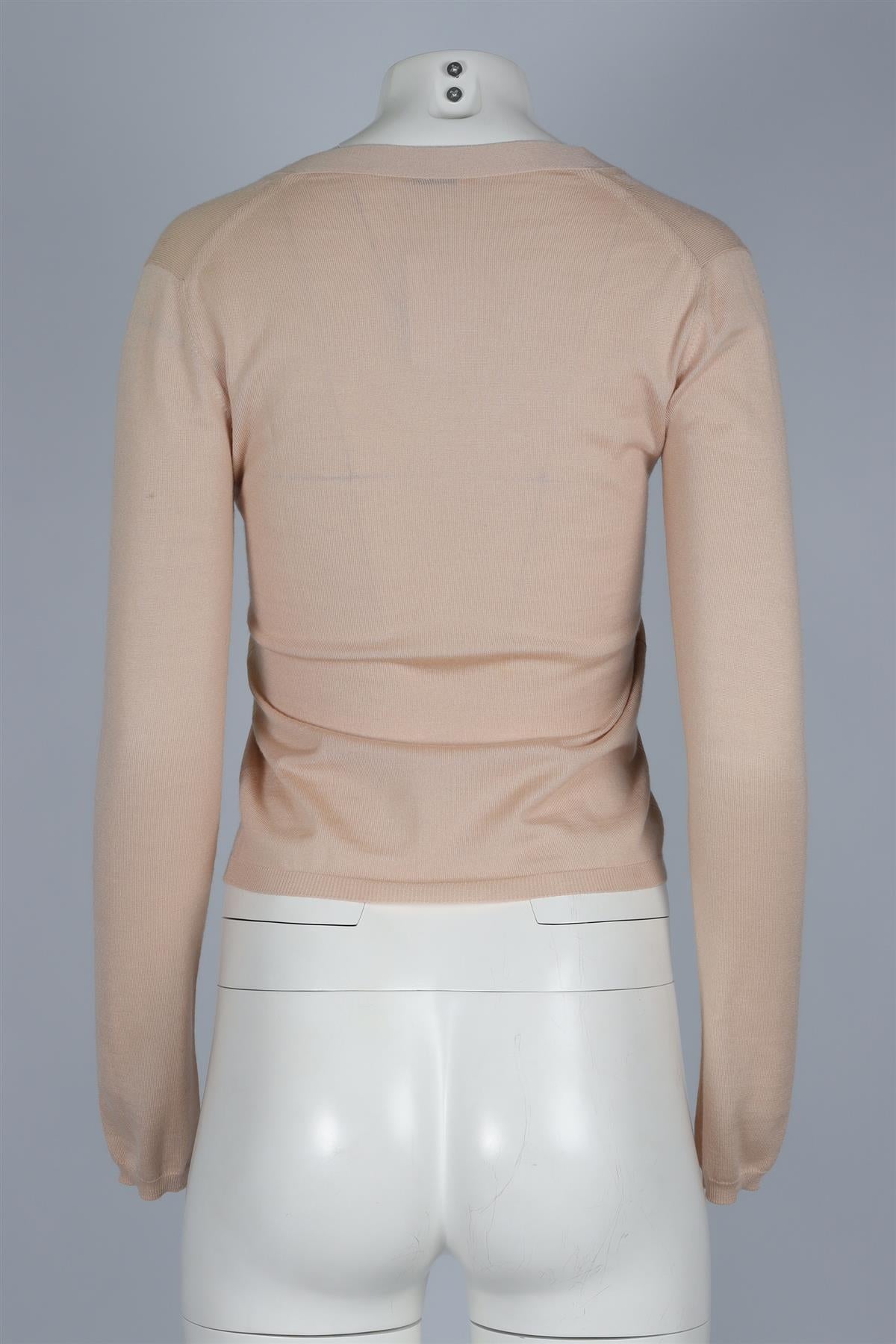 MIU MIU TAN CASHMERE CARDIGAN UK 10