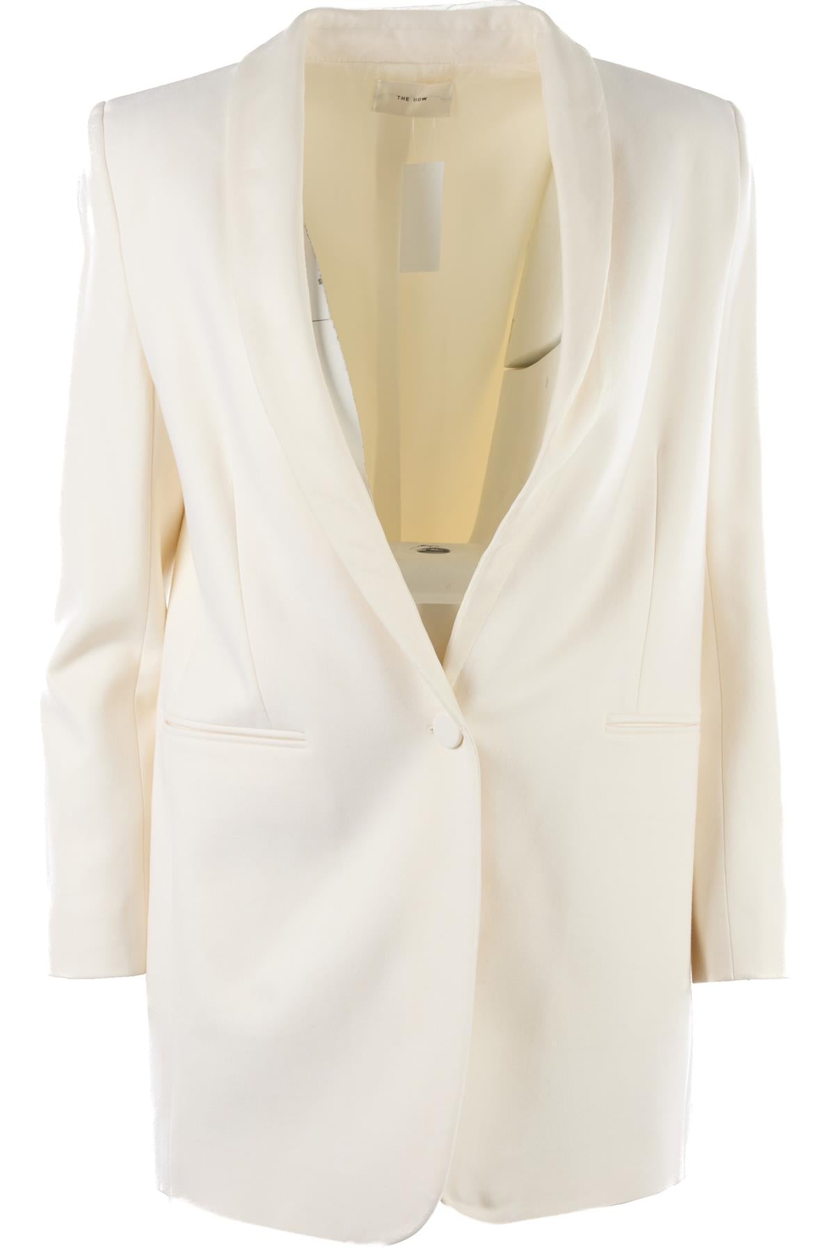 THE ROW CREAM WOOL BLAZER US 4 UK 8