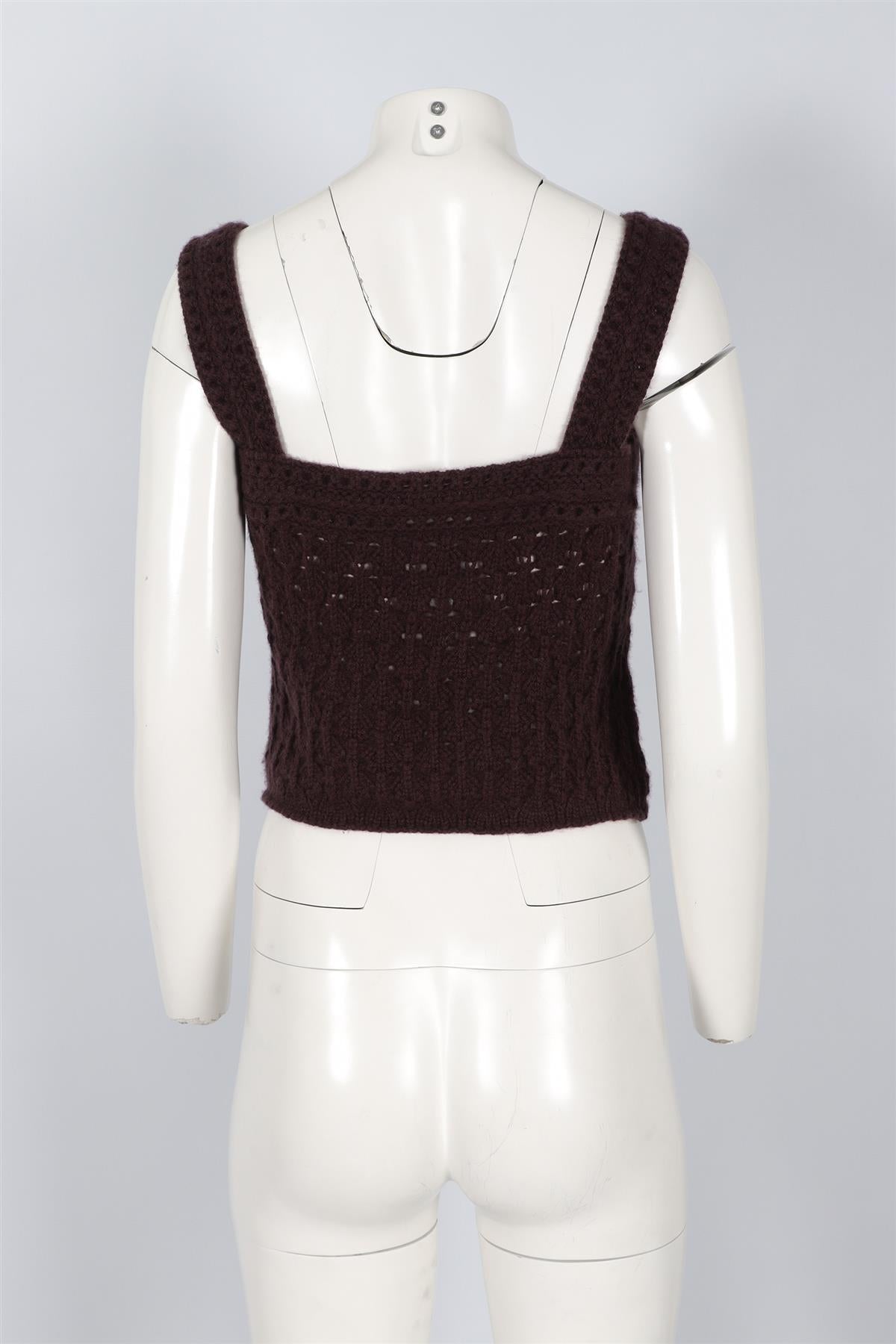 VINCE PURPLE CASHMERE TOP SMALL