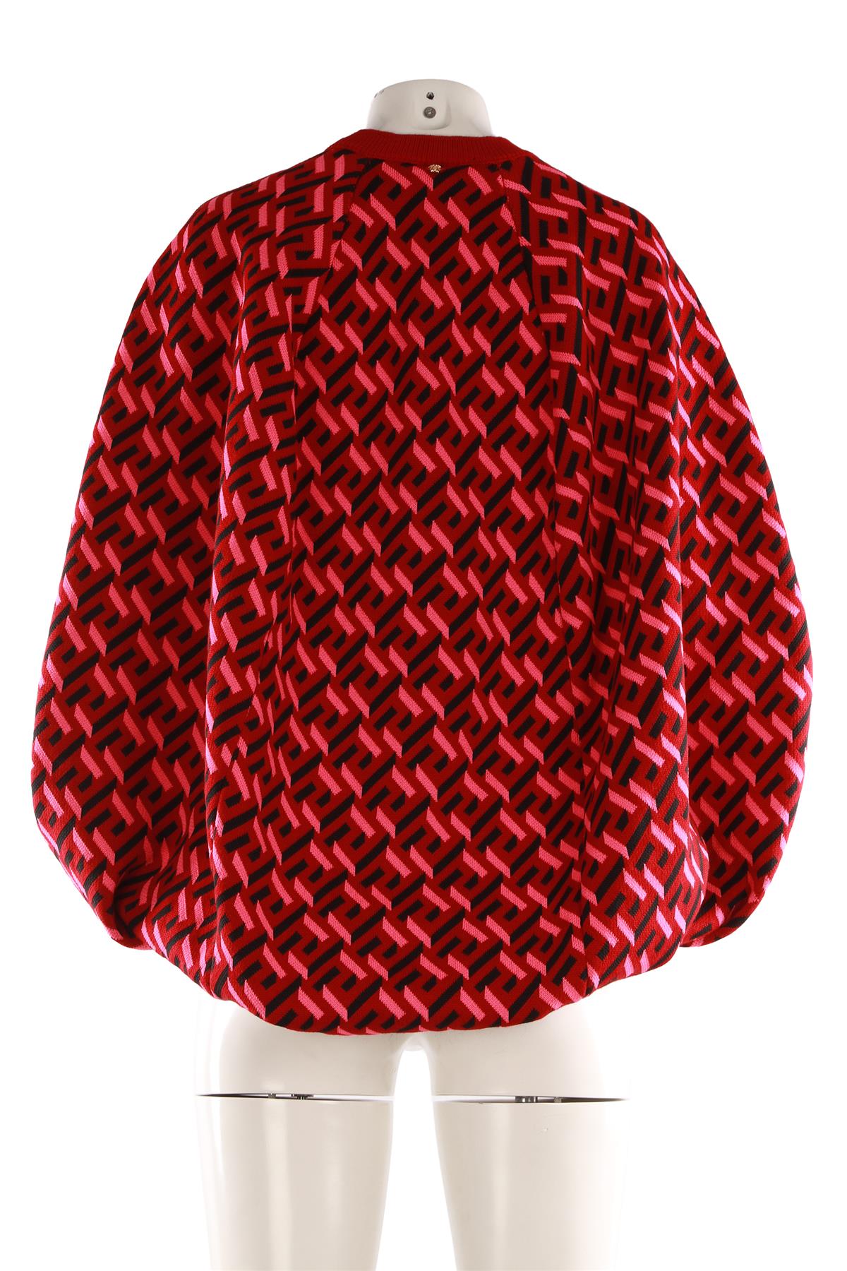VERSACE RED WOOL SWEATER IT 42 UK 10