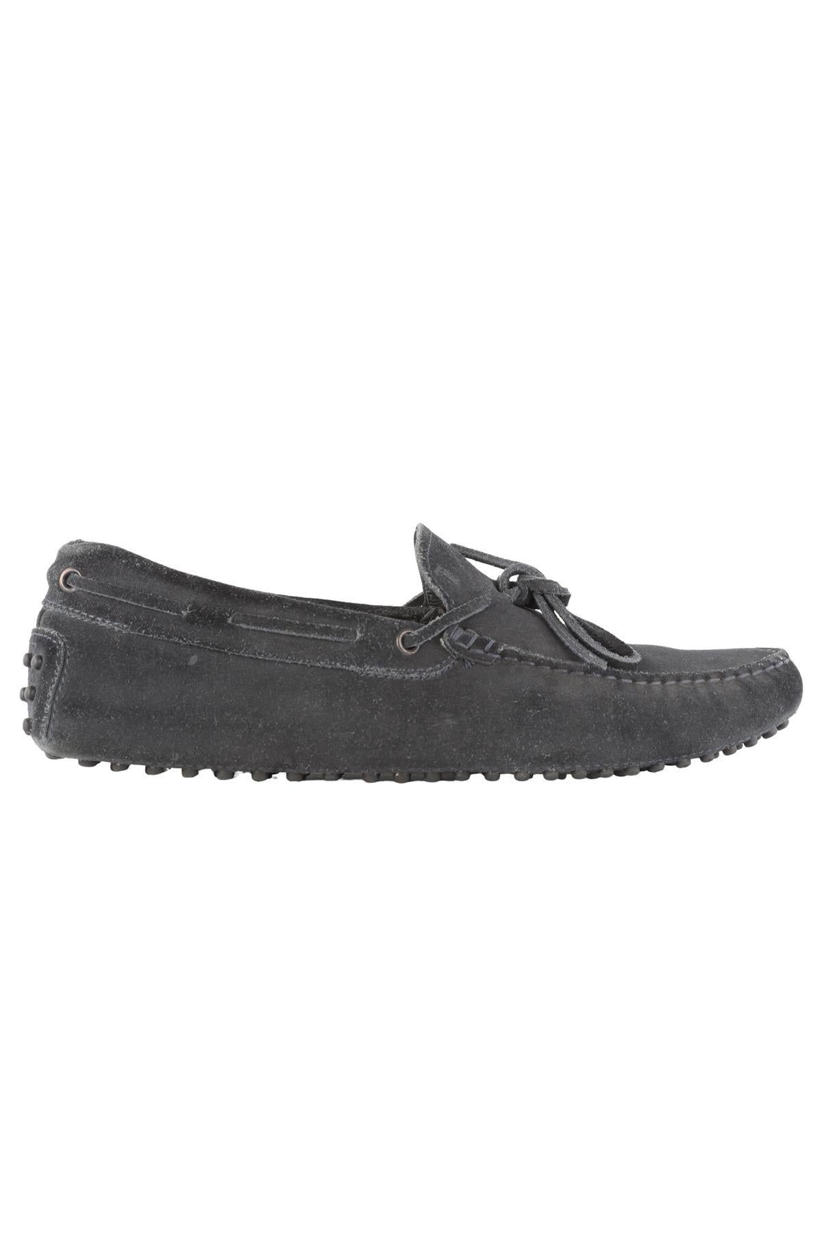 TOD'S BLACK MEN'S SUEDE LOAFERS EU 41.5 UK 7.5 US 8.5
