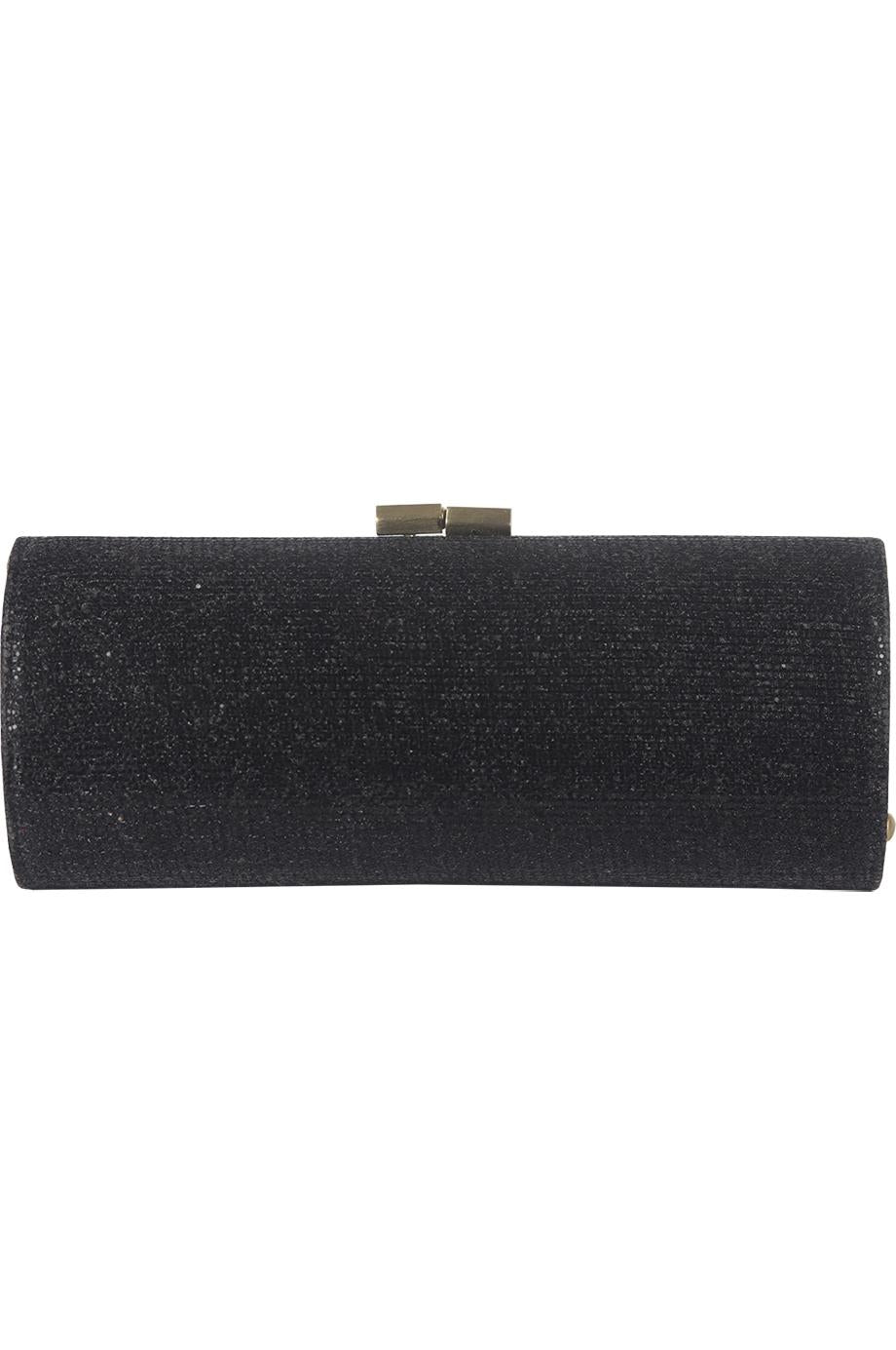 JIMMY CHOO TUBE GLITTER TWILL CLUTCH
