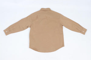 BALMAIN BROWN KIDS BOYS COTTON SHIRT 8 YEARS