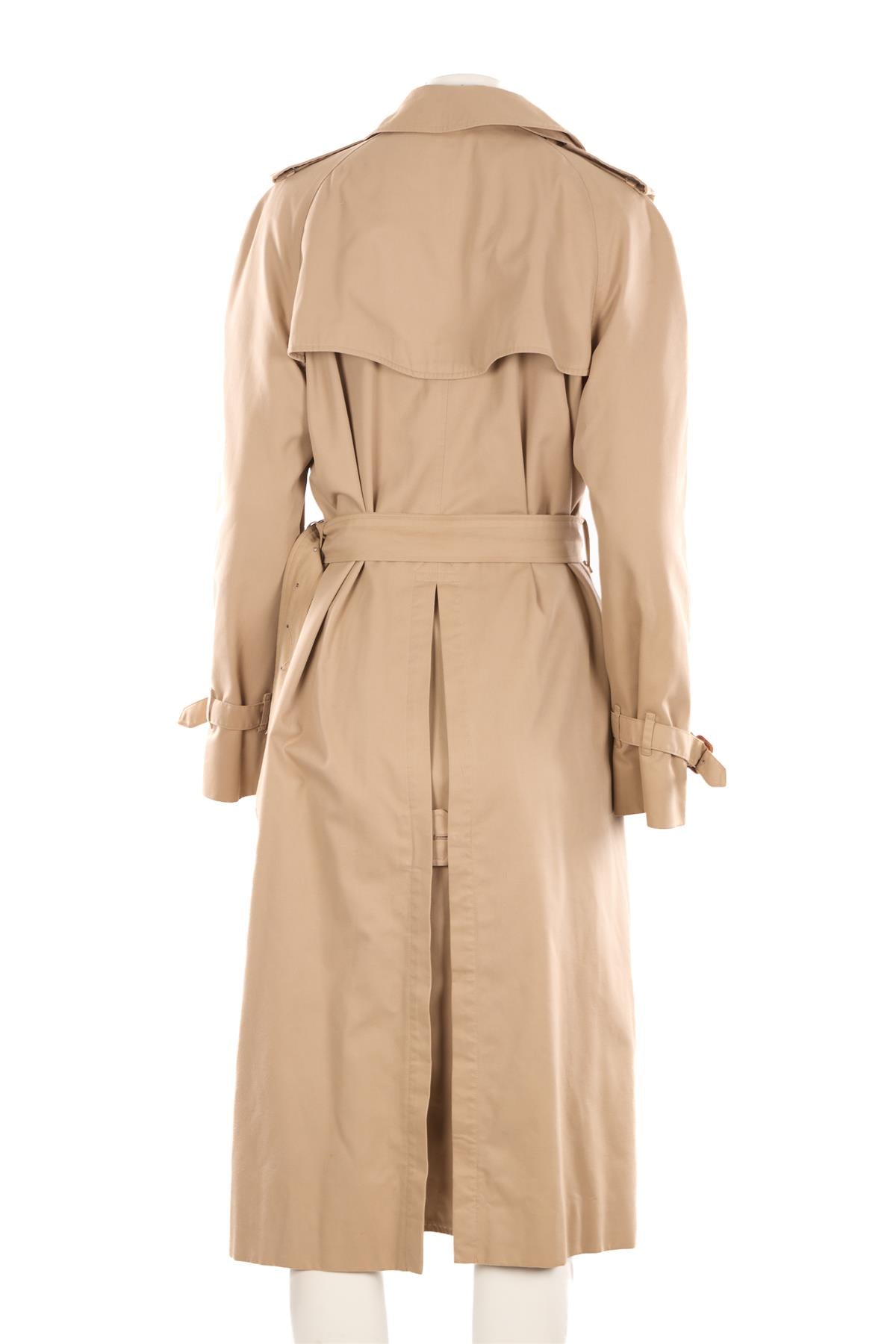 BURBERRY TAN COTTON TRENCH COAT UK 14