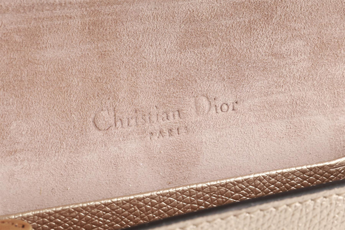 CHRISTIAN DIOR METALLIC SADDLE LEATHER BELT BAG