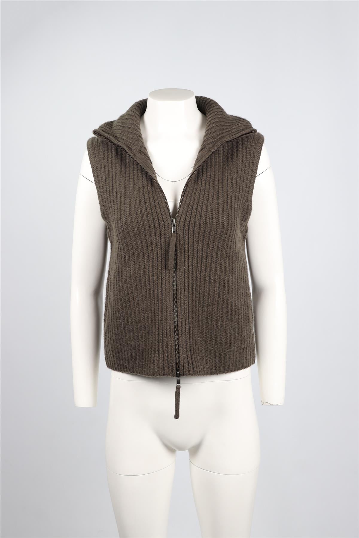 NAKED CASHMERE GREEN CASHMERE VEST XSMALL