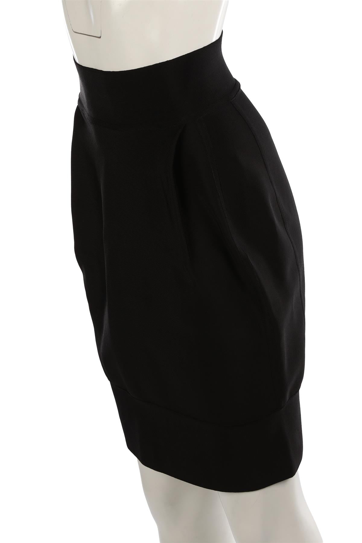 HERVE LEGER BLACK WOVEN SKIRT FR 38 UK 10