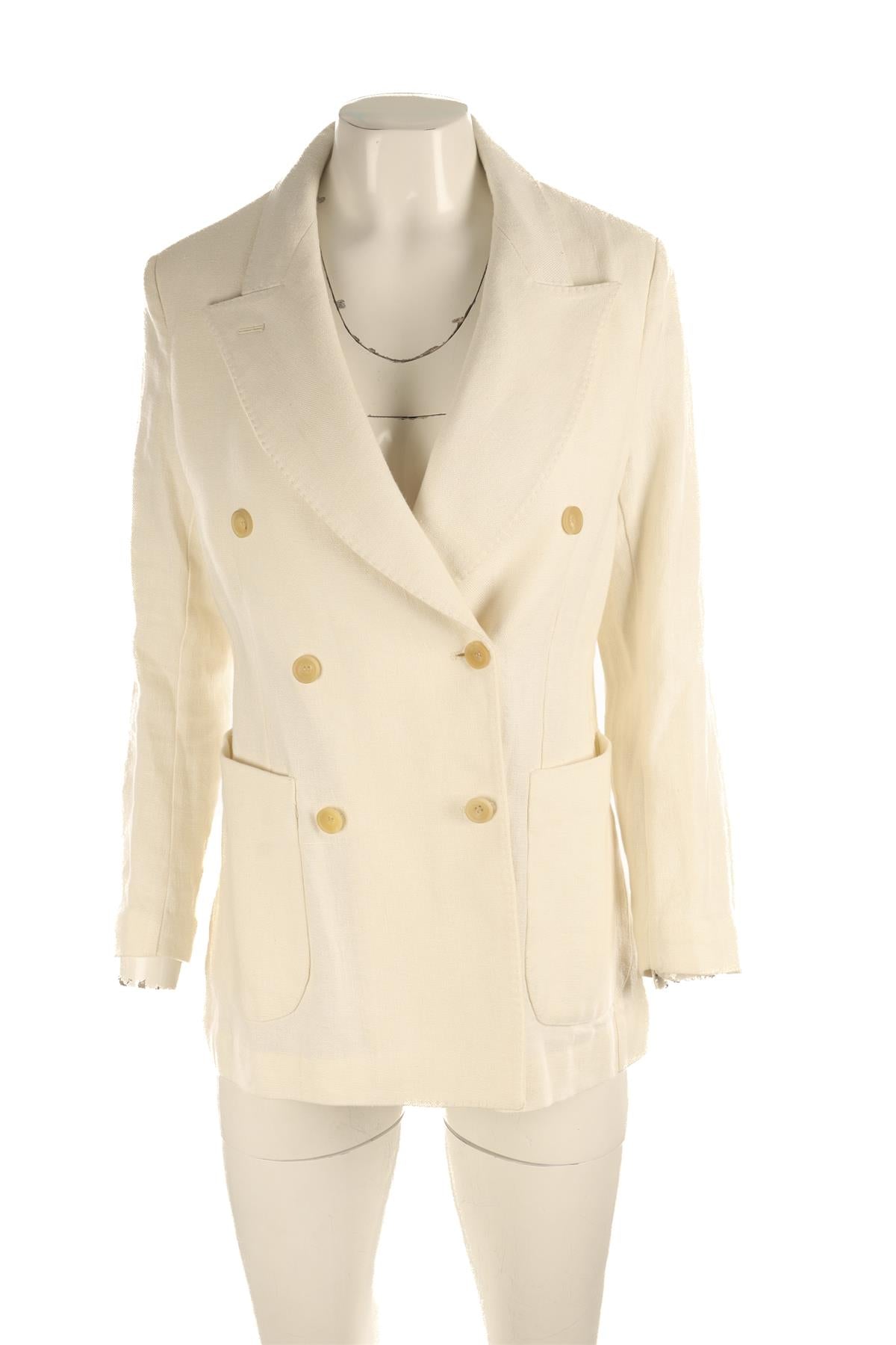 GIULIVIA HERITAGE CREAM LINEN BLAZER IT 40 UK 8