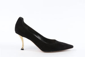 CHRISTIAN DIOR BLACK SUEDE PUMPS EU 38 UK 5 US 8
