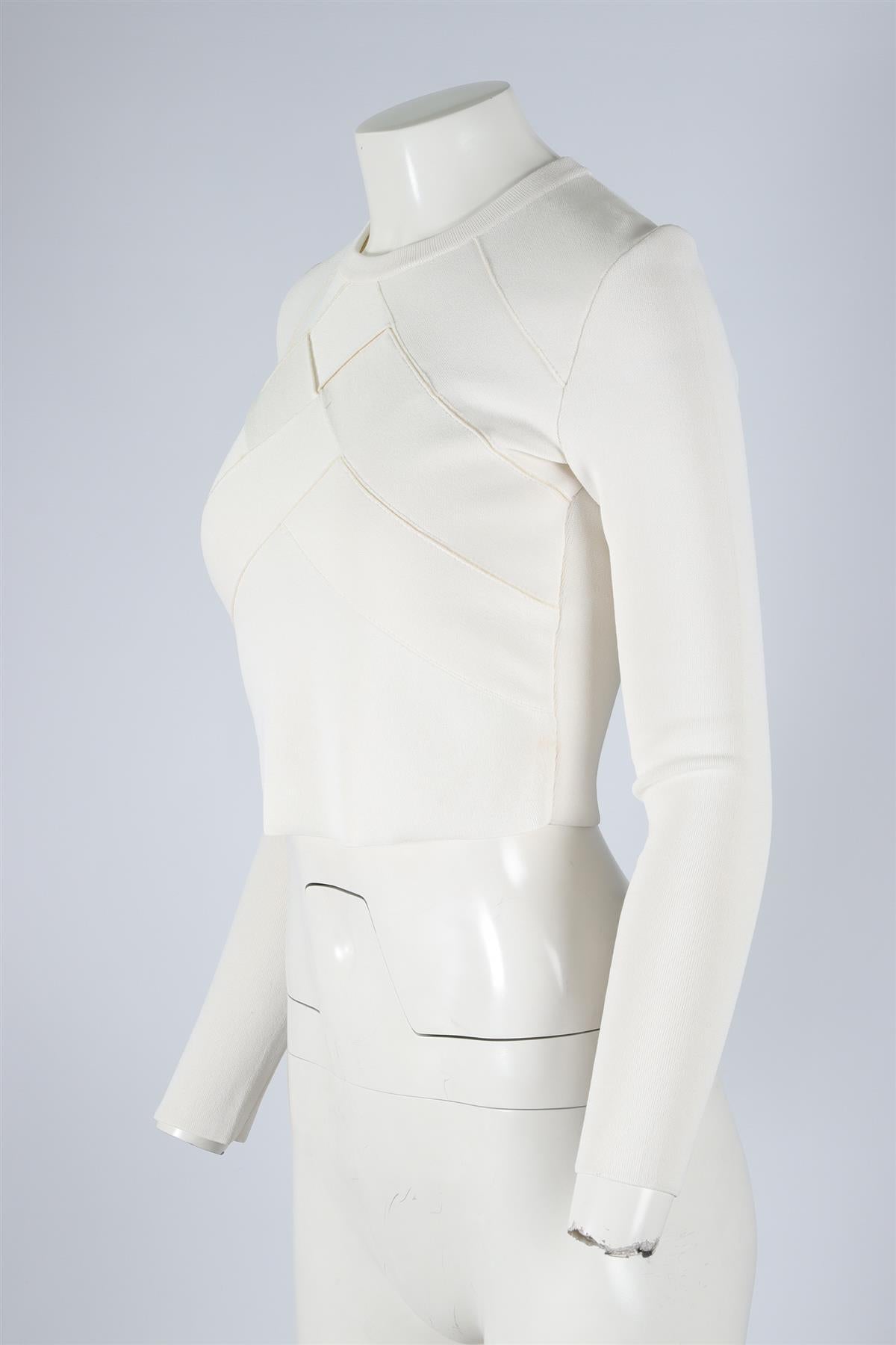 PROENZA SCHOULER WHITE KNIT TOP SMALL