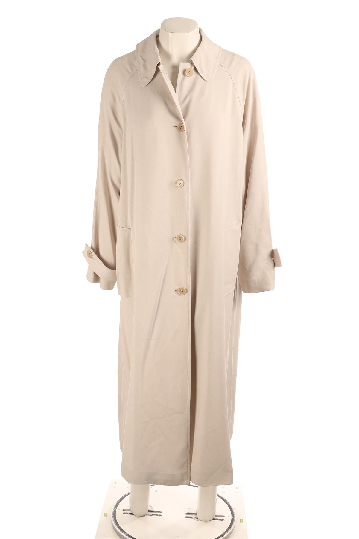 BOTTEGA VENETA TAUPE SILK COAT IT 44 UK 12 US 8