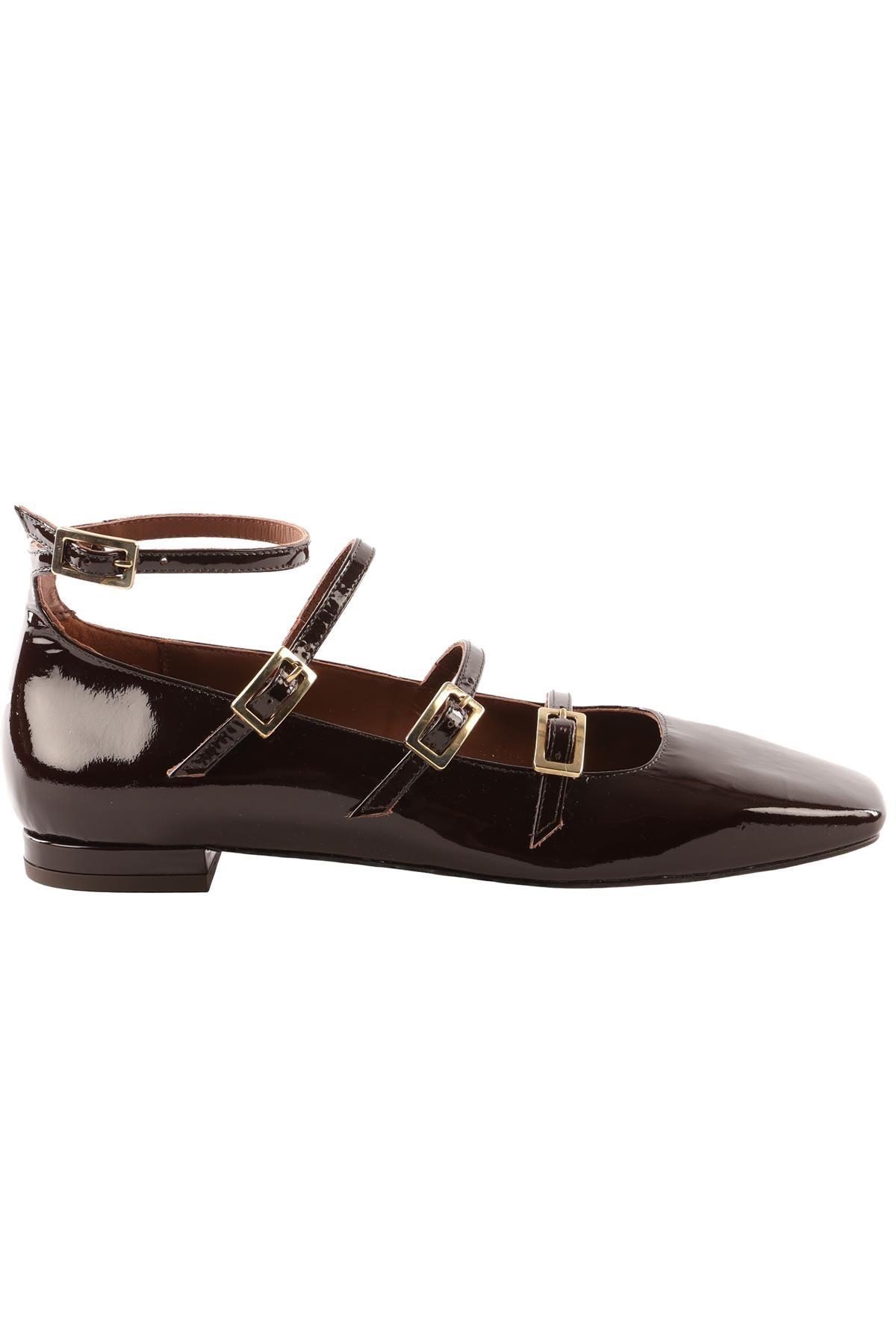 ALOHAS BROWN LEATHER BALLET FLATS EU 39 UK 6 US 9