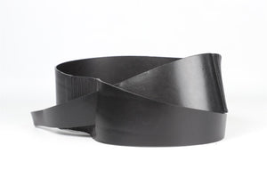 ISABEL MARANT BLACK LEATHER WAIST BELT 66 IN