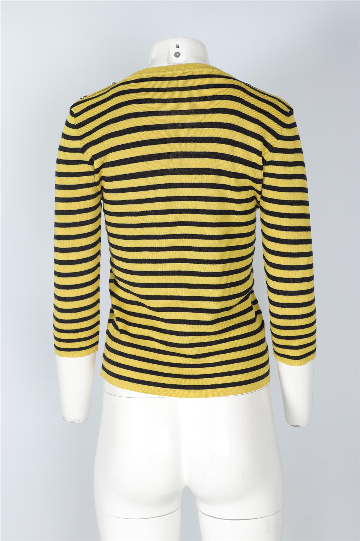 CHRISTIAN DIOR YELLOW COTTON TOP MEDIUM