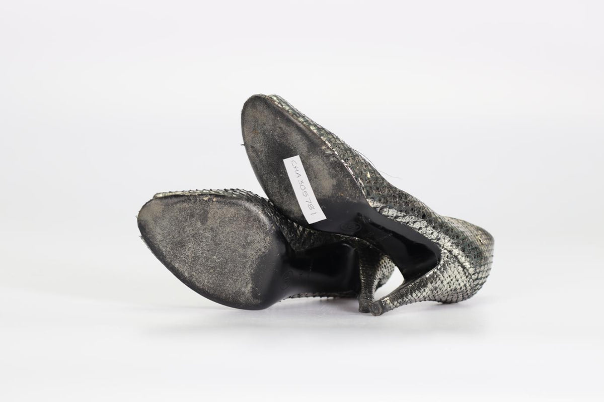 CHANEL 2008 PYTHON PUMPS EU 36 UK 3 US 6
