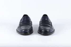 SAINT LAURENT NAVY MEN'S LEATHER LOAFERS EU 44 UK 9 US 10