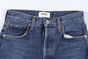 AGOLDE NAVY HIGH RISE WIDE LEG JEANS W23 UK 4