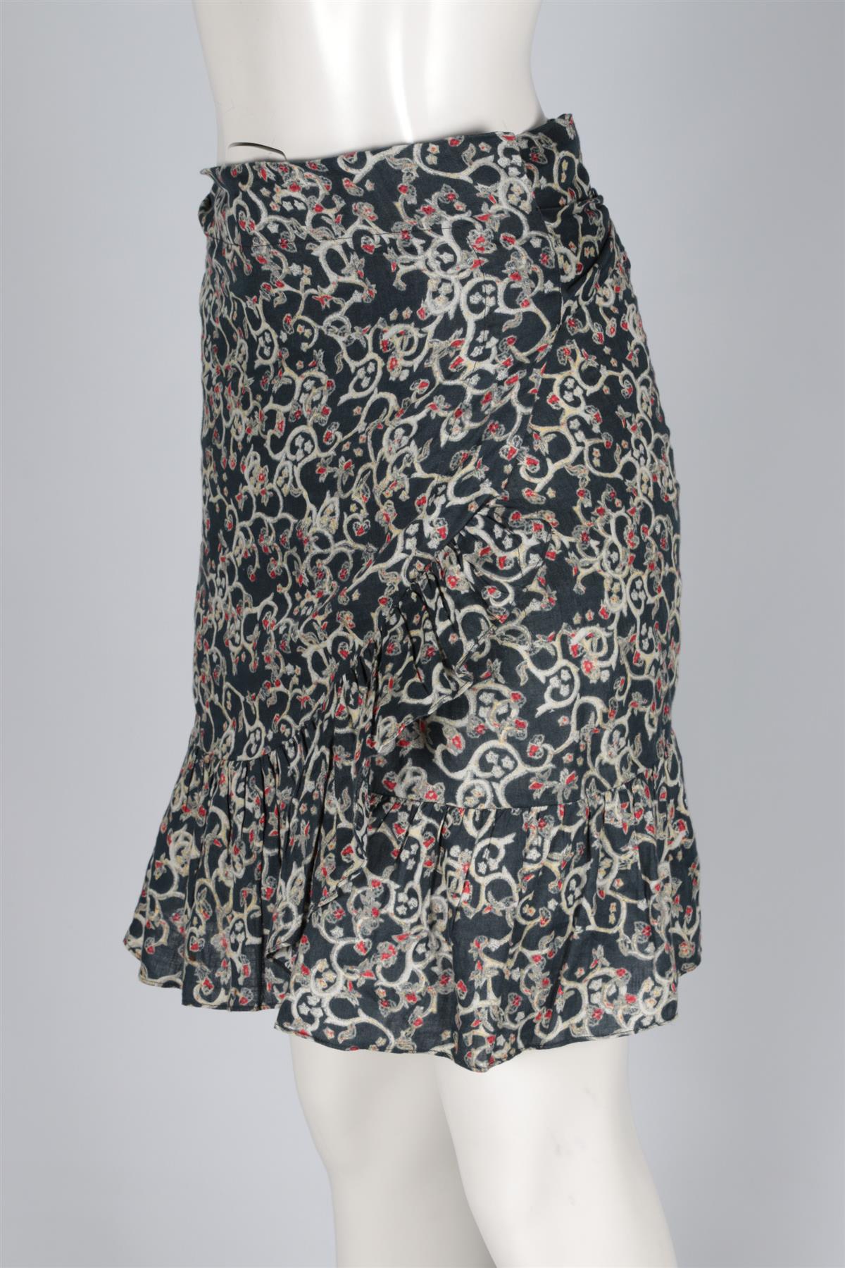 ISABEL MARANT ÉTOILE BLUE LINEN MINI SKIRT FR 44 UK 12
