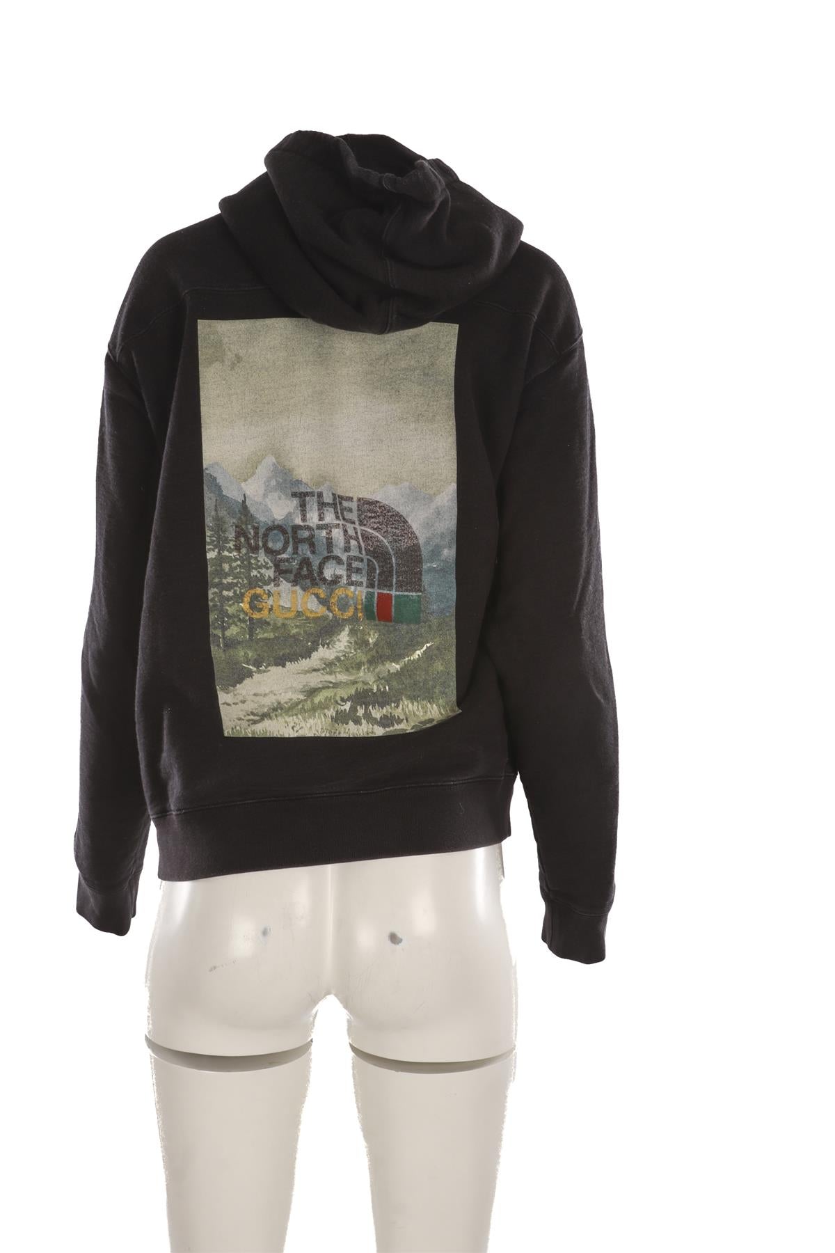 GUCCI + THE NORTH FACE BLACK COTTON HOODIE SMALL