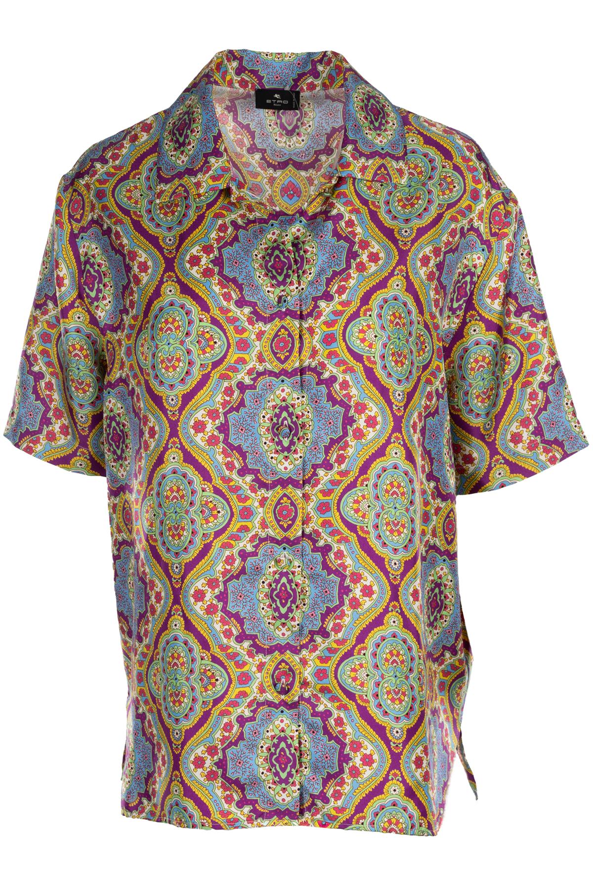ETRO MULTI SILK SHIRT IT 40 UK 8