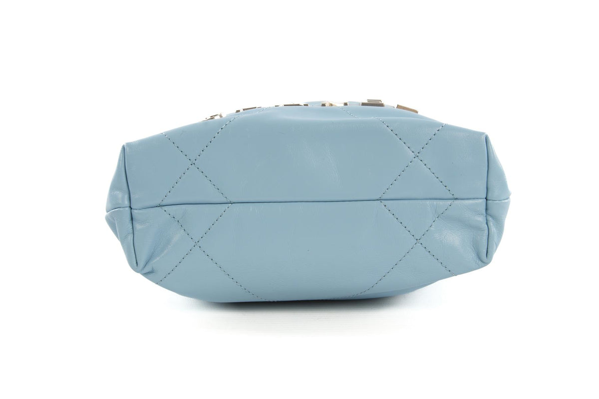 CHANEL BLUE 2023 22 MINI QUILTED LEATHER SHOULDER BAG