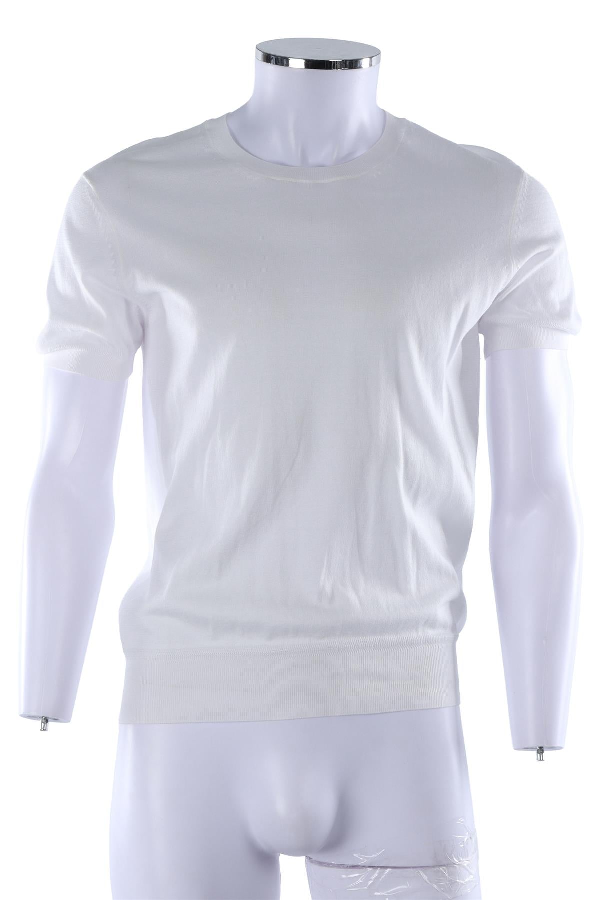 WHITE MEN'S COTTON SWEATER