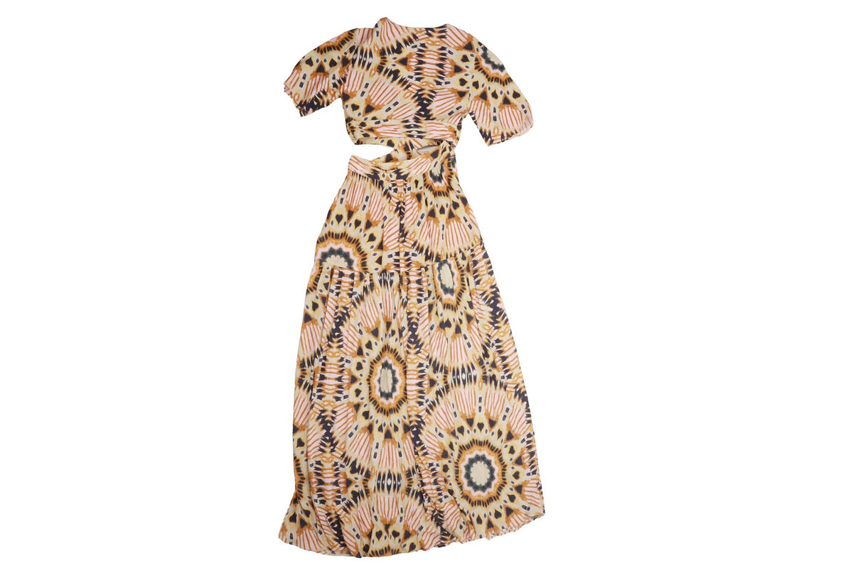 MULTI CREPE MAXI DRESS