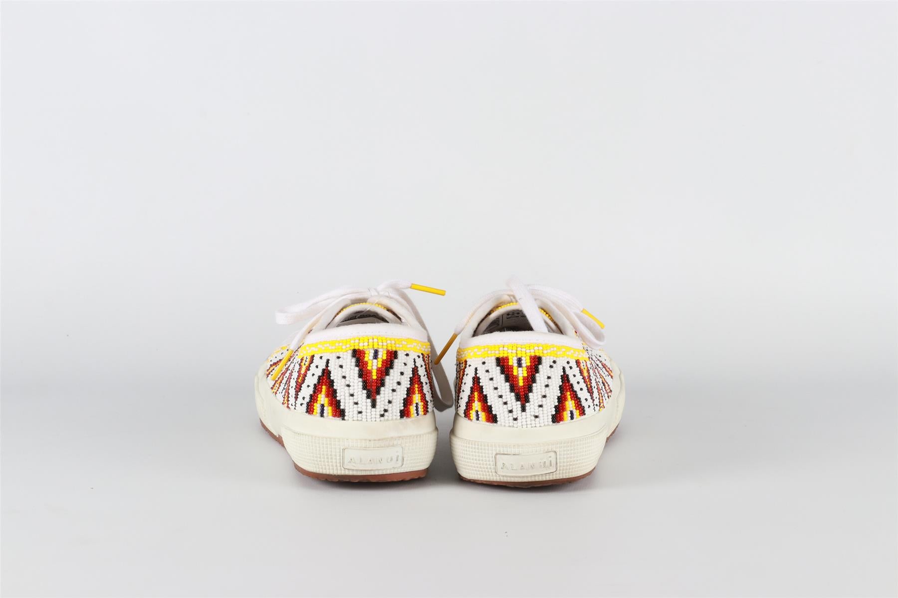 ALANUI + SUPERGA MULTICOLOUR BEAD SNEAKERS EU 38 UK 5 US 6