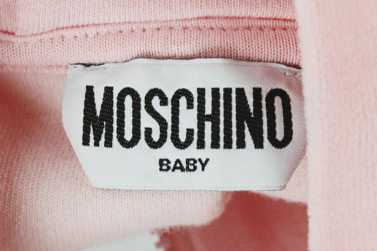 MOSCHINO BABY GIRLS LOGO VELOUR TRACKSUIT 6-9 MONTHS