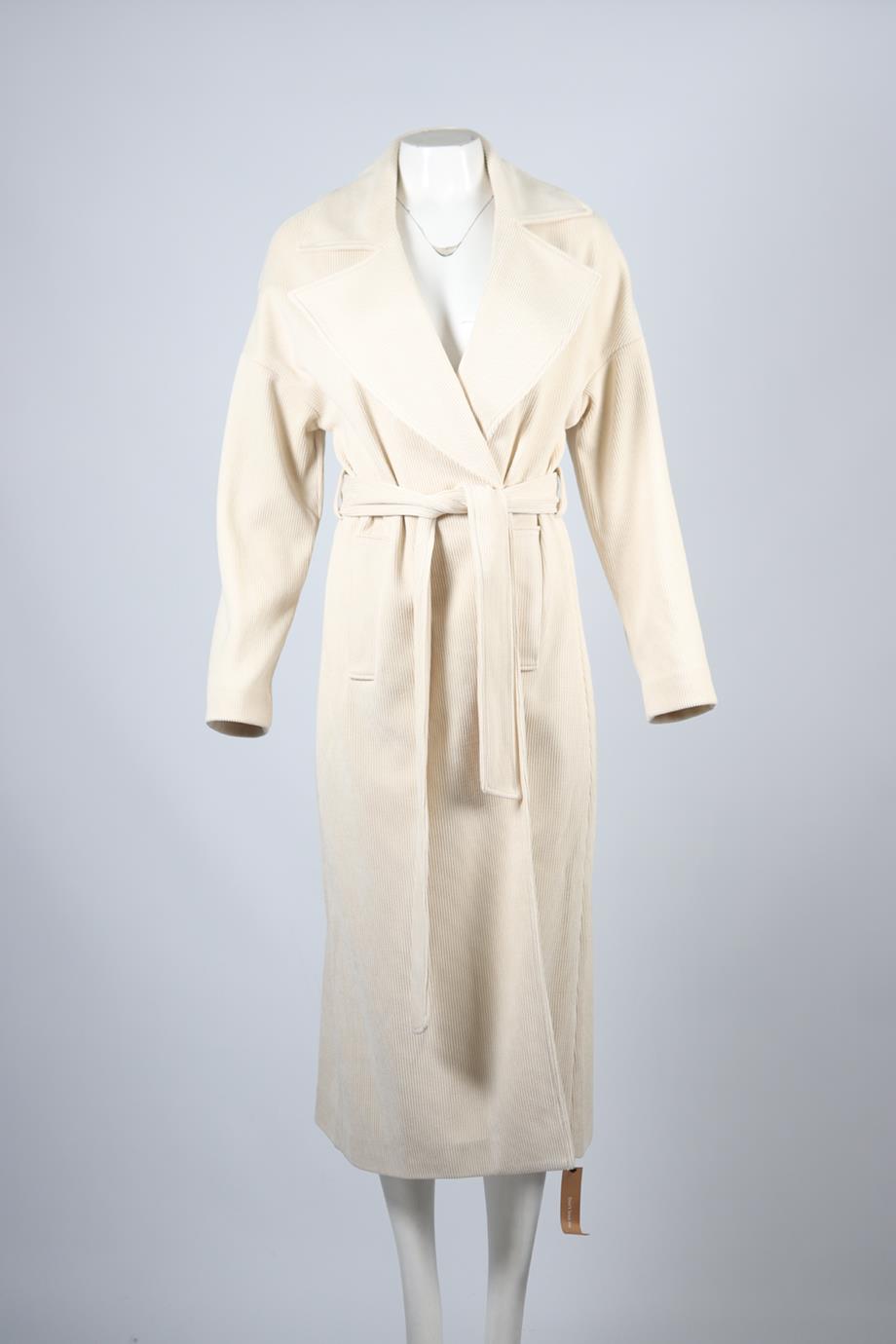 REFORMATION BELTED CORDUROY COAT SMALL