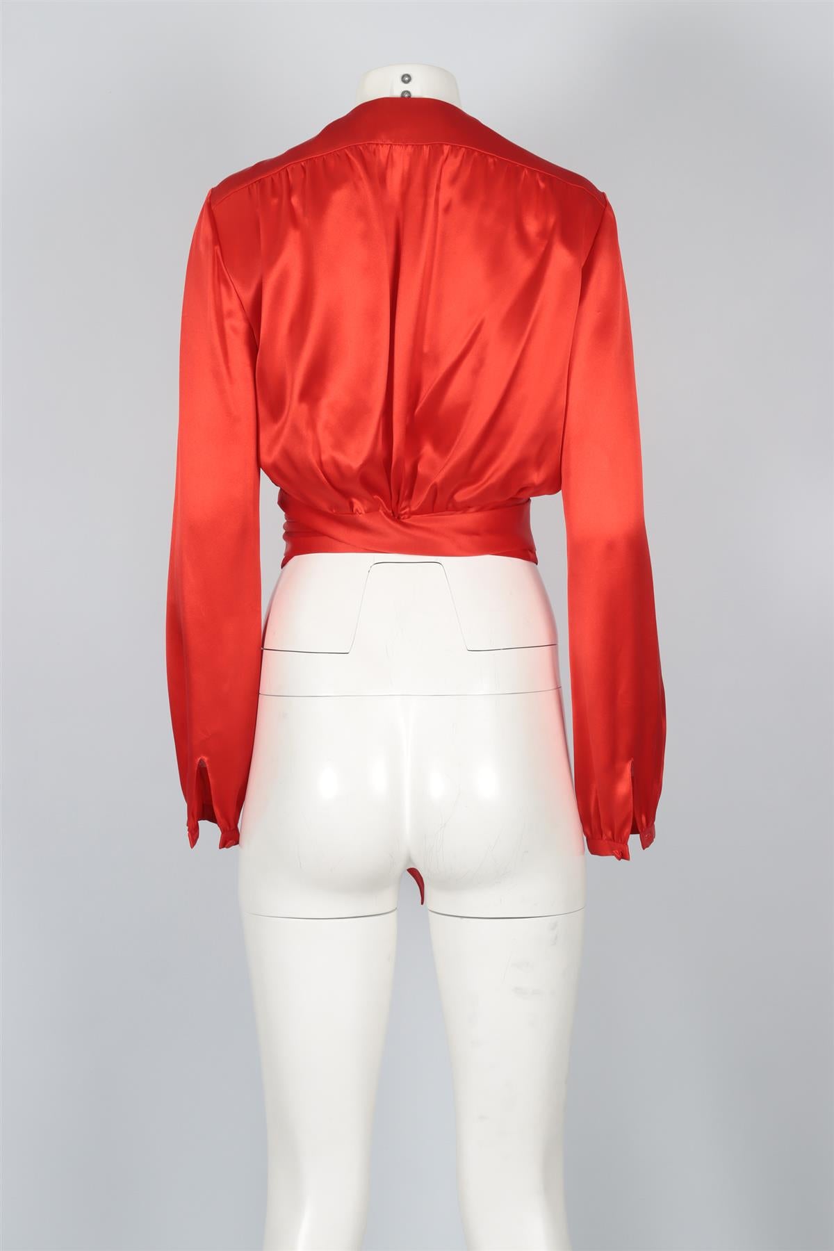 GIVENCHY RED SILK TOP FR 40 UK 12