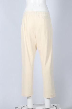 GUCCI + ADIDAS CREAM VELOUR STRAIGHT LEG PANTS MEDIUM