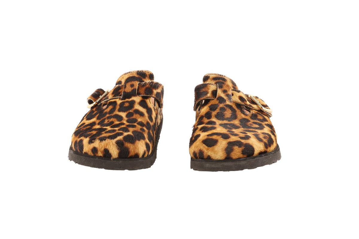 BIRKENSTOCK 1774 BROWN CALF HAIR MULES EU 37 UK 4 US 7