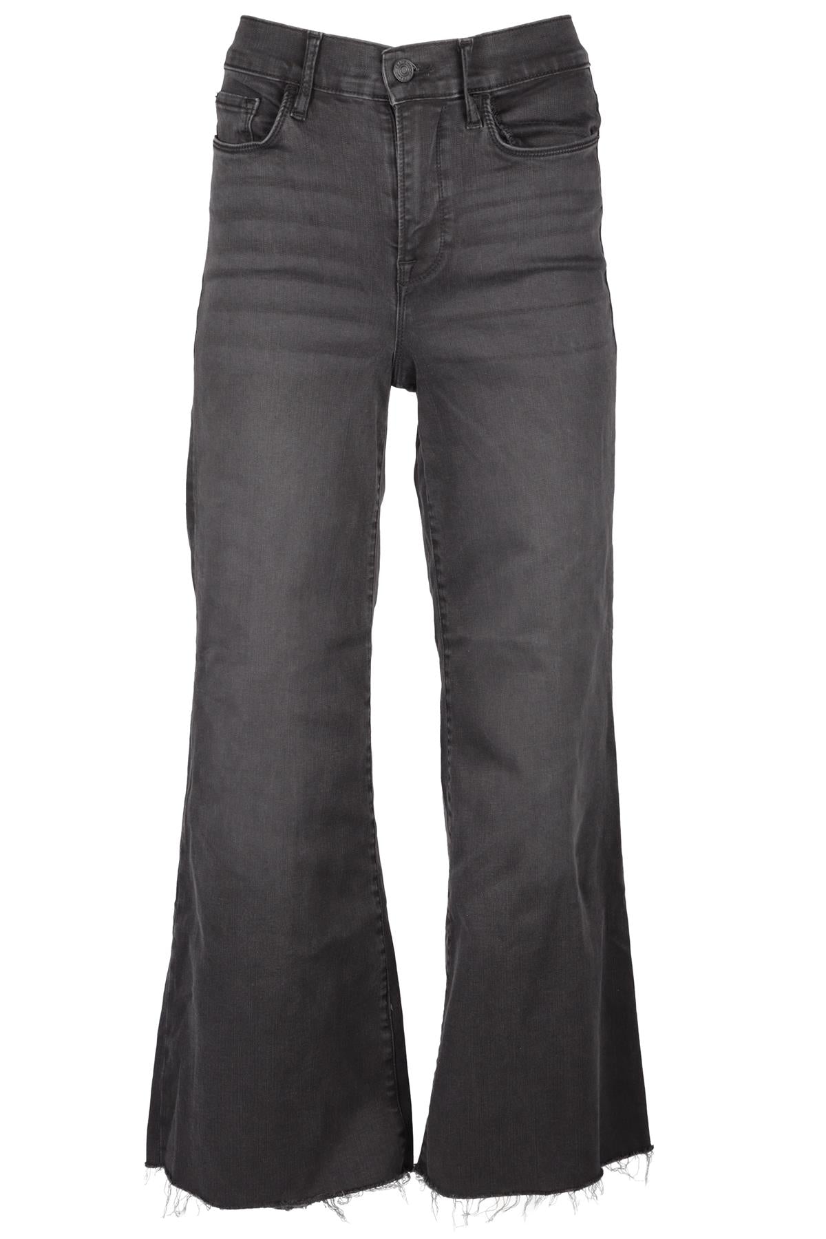 FRAME BLACK HIGH RISE WIDE LEG JEANS W27 UK 8-10