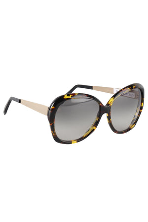 VICTORIA BECKHAM ROUND FRAME ACETATE SUNGLASSES ONE SIZE