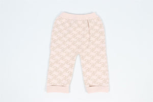 FENDI PINK KIDS GIRLS FF WOOL PANTS 24 MONTHS