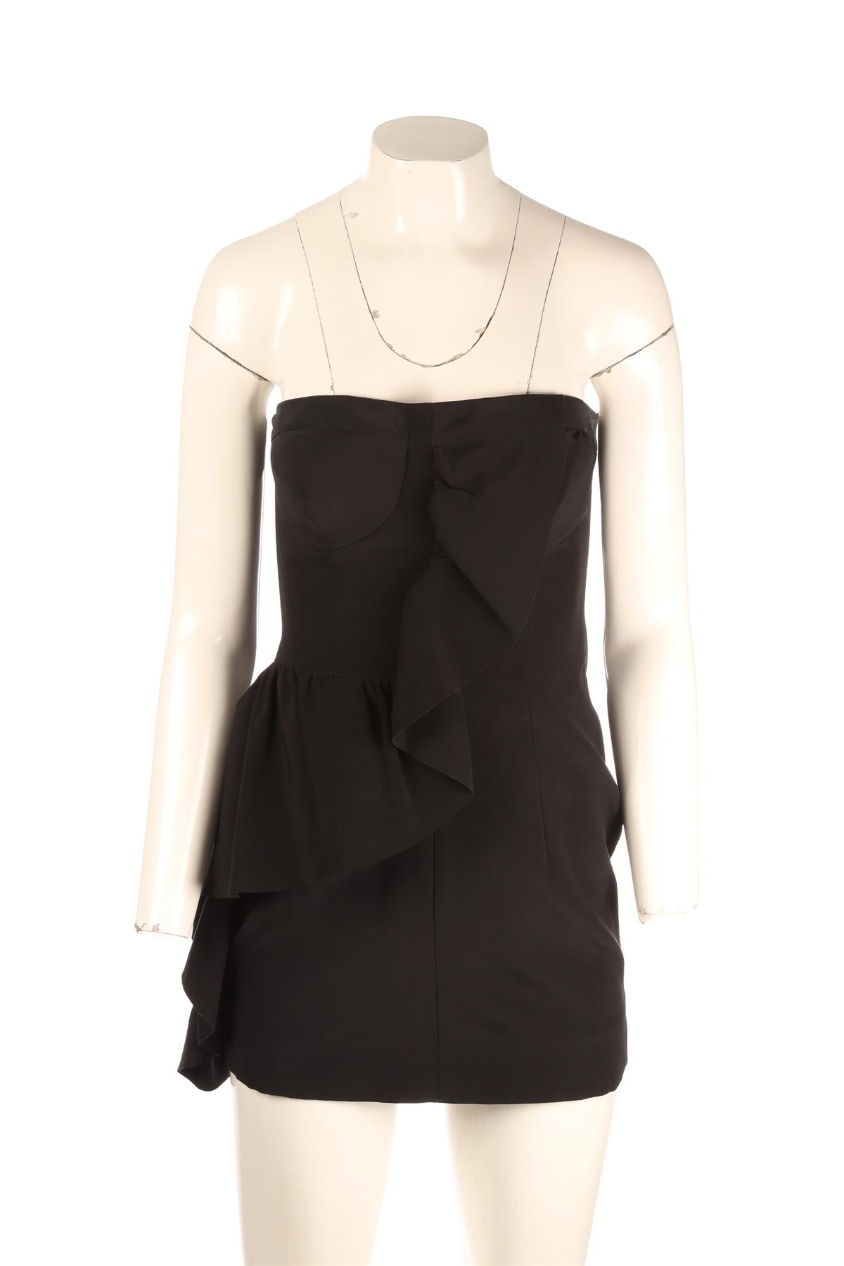 MIU MIU BLACK SILK MINI DRESS IT 40 UK 8