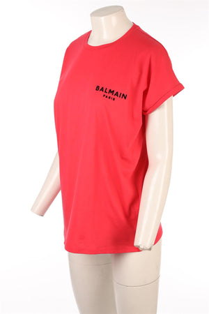 BALMAIN PINK COTTON T-SHIRT SMALL