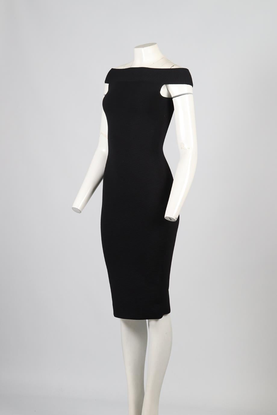 JONATHAN SIMKHAI RIBBED KNIT MIDI DRESS SMALL