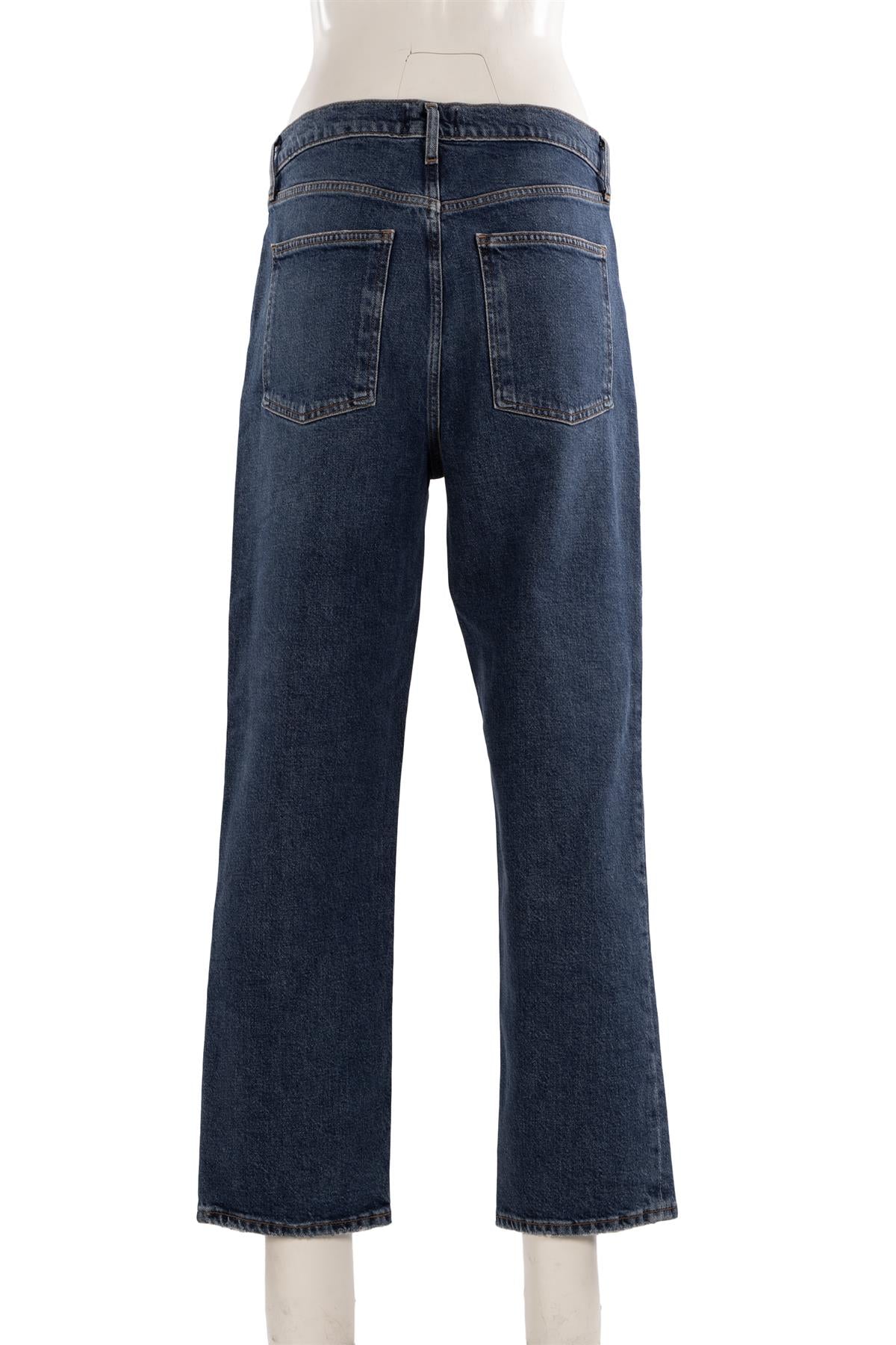 AGOLDE BLUE HIGH RISE STRAIGHT LEG JEANS W30 UK 12