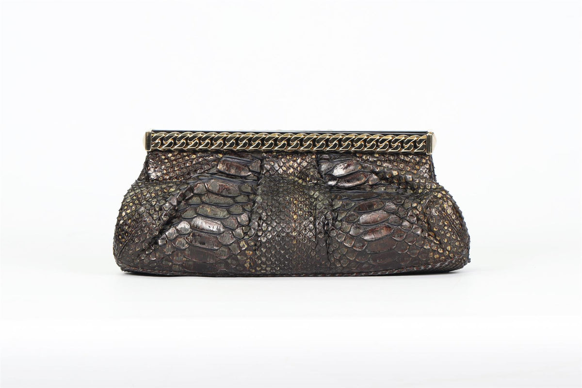 CHRISTIAN LOUBOUTIN SNAKESKIN CLUTHCH