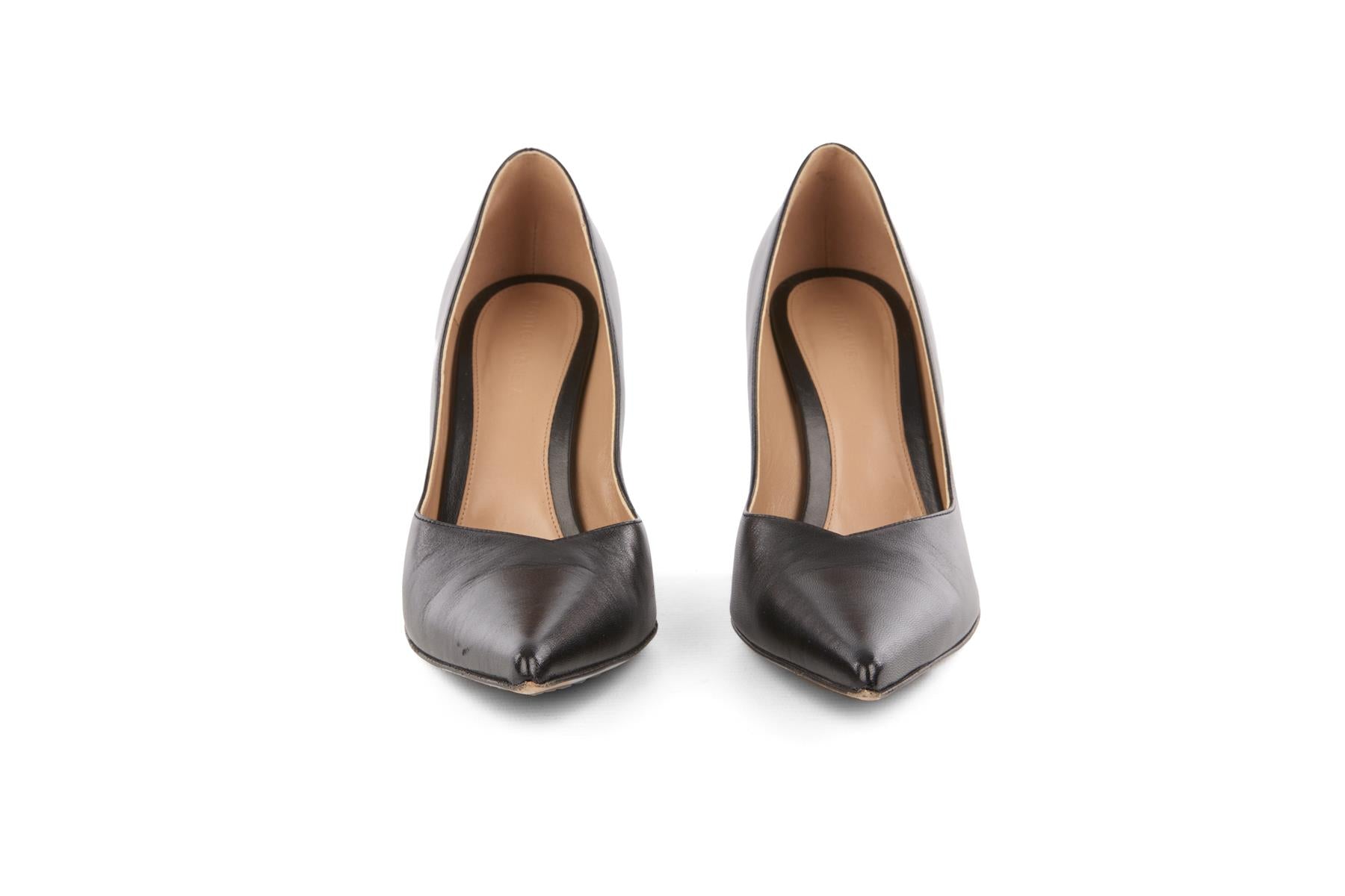 BOTTEGA VENETA BLACK LEATHER PUMPS EU 38.5 UK 5.5 US 8.5