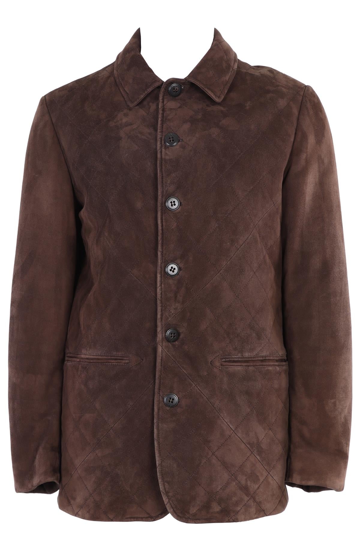 CANALI BROWN MEN'S SUEDE JACKET IT 50 UK/US 40