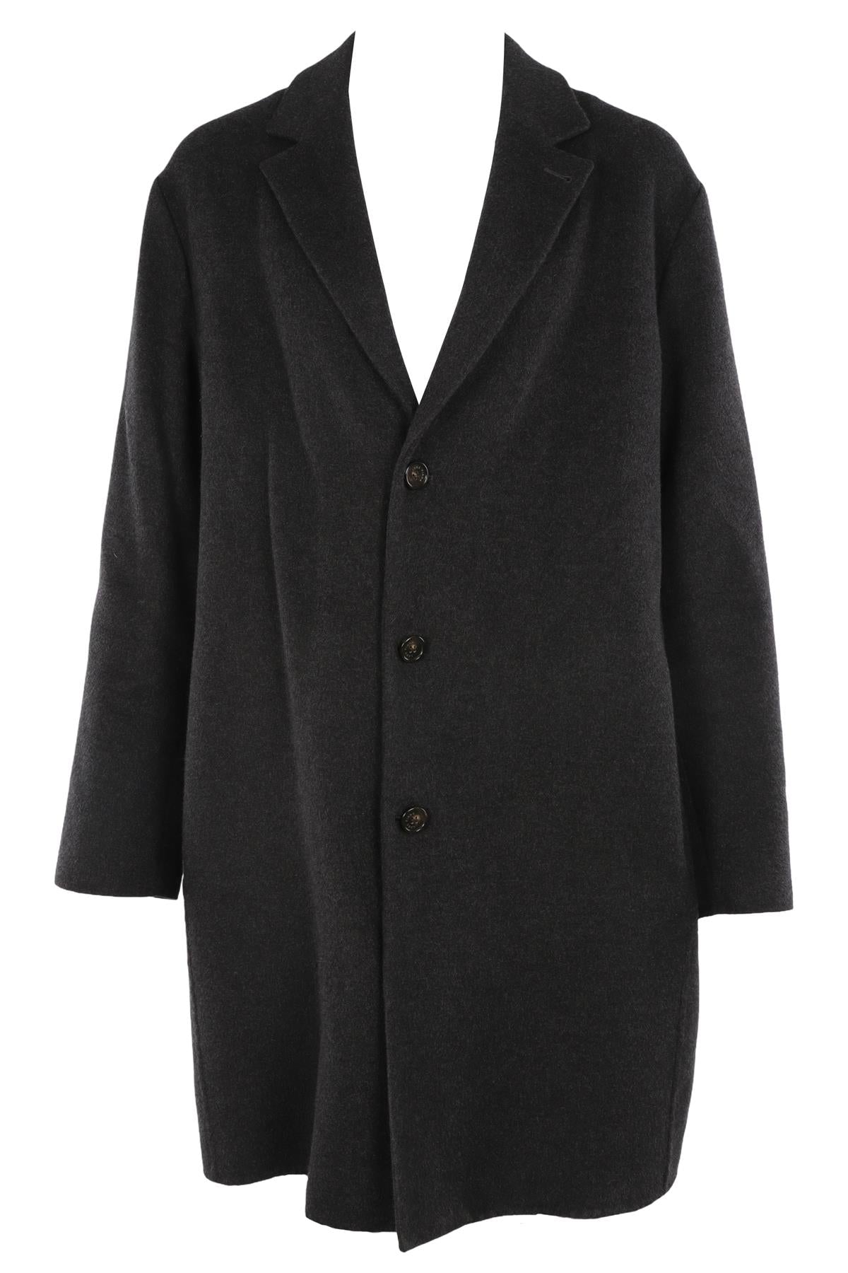 LORO PIANA GREY MEN'S CASHMERE COAT IT 56 UK/US 46