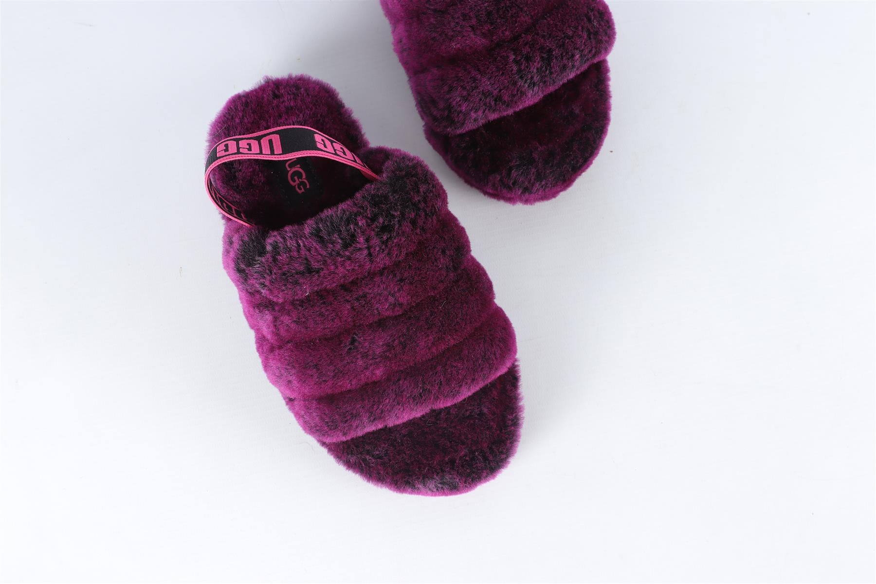 UGG AUSTRALIA PURPLE KIDS GIRLS SHEARLING SLIPPERS EU 32.5 UK 13 US 1
