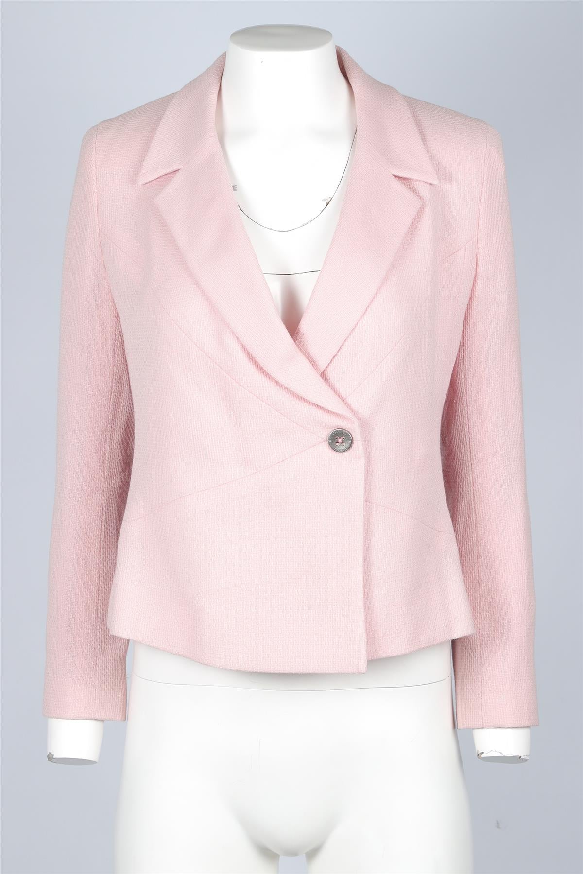 CHANEL PINK 2000 WOOL BLAZER FR 38 UK 10
