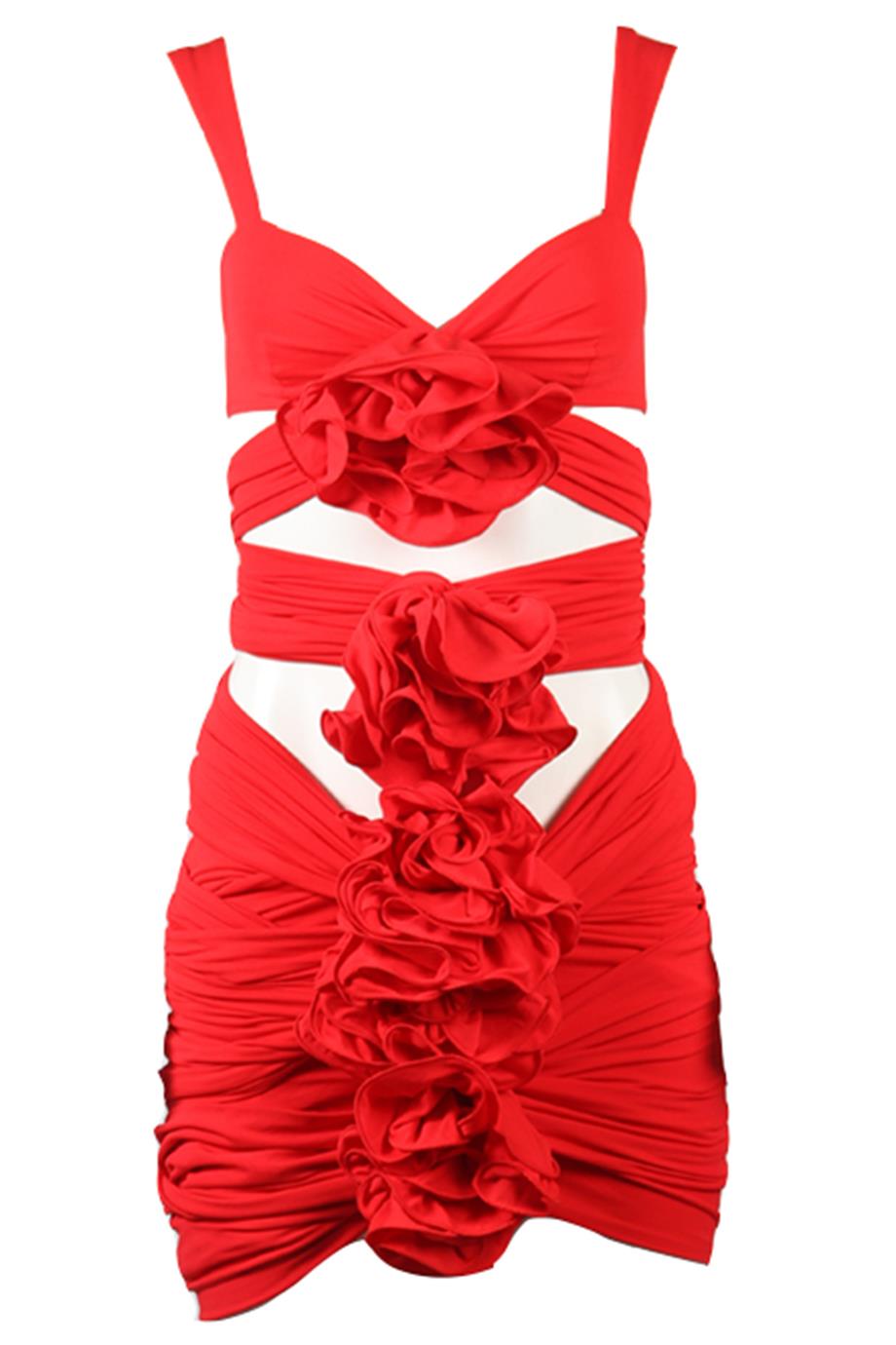 MAGDA BUTRYM CUTOUT JERSEY MINI DRESS FR 34 UK 6